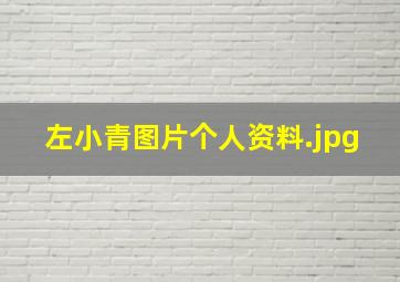 左小青图片个人资料