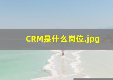 CRM是什么岗位