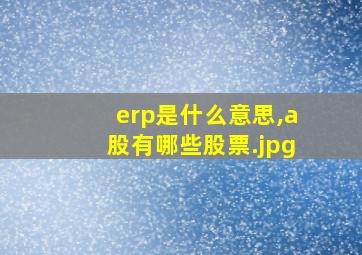 erp是什么意思,a股有哪些股票