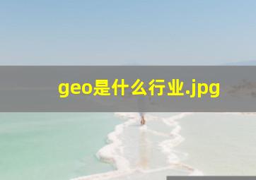 geo是什么行业