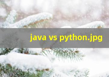 java vs python