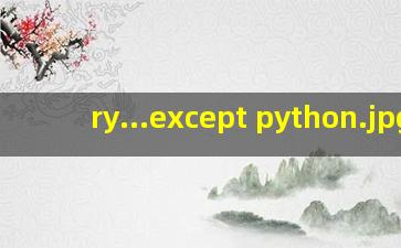 ry...except python
