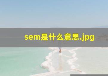sem是什么意思