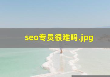seo专员很难吗